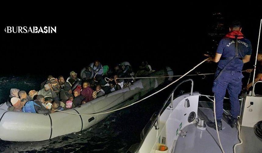 Urla Açıklarında 43 Düzensiz Göçmen Yakalandı