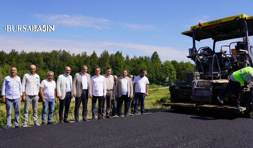 İznik-Gölcük Yolunda Sıcak Asfalt Çalışması Sürüyor