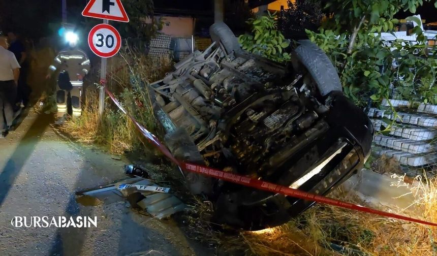 İnegöl’de Cip Takla Attı: 2 Genç Kadın Yaralandı
