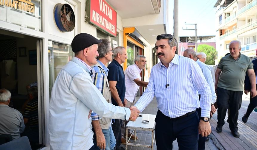 Başkan Yılmaz Çiçek Caddesi Esnafını Ziyaret Etti