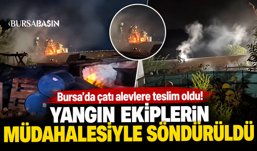 Karacabey'de çatı yangını! Elektrik Trafoları Patladı