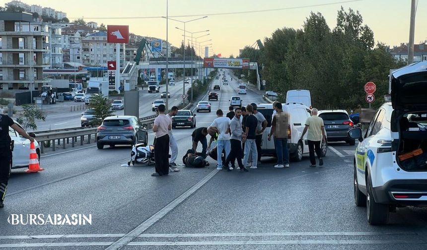 Bursa-Mudanya Yolunda Motosiklet Kazası: 1 Yaralı