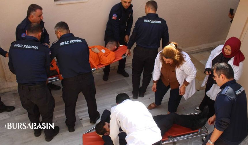 Gemlik Cezaevi'nde gerçeği aratmayan afet tatbikatı