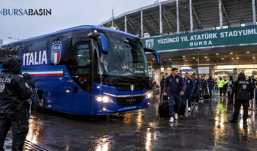 İtalya Milli Takımı Bursa'da Stadyuma Ulaştı