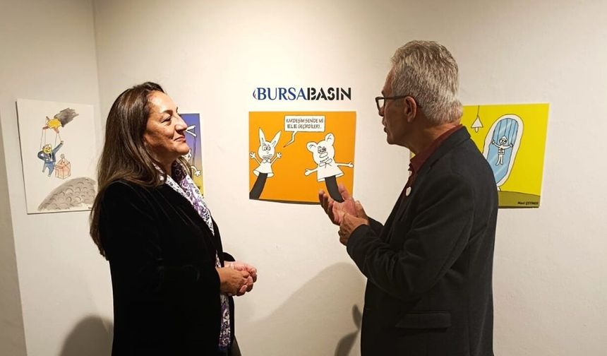 Nilüfer’de Uluslararası Karikatür Sergisi Açıldı
