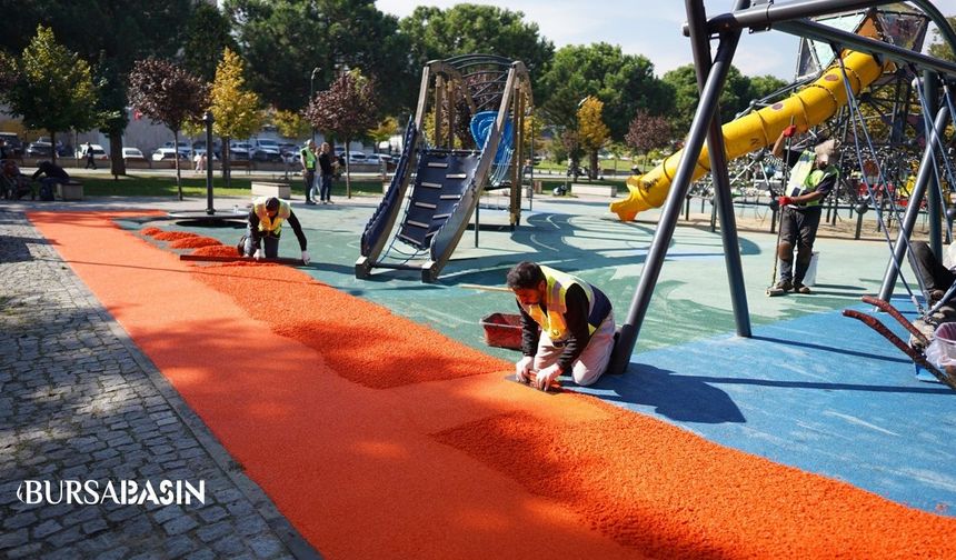 Yıldırım’da parklar kış öncesi yenileniyor