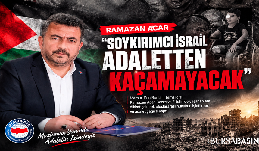 Bursa’dan Gazze İçin Adalet Çağrısı